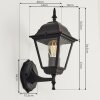 Naofe Aplique para exterior Negro, 1 luz