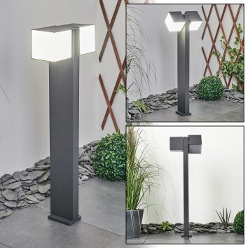 Swanek Poste de Jardín LED Antracita, 1 luz