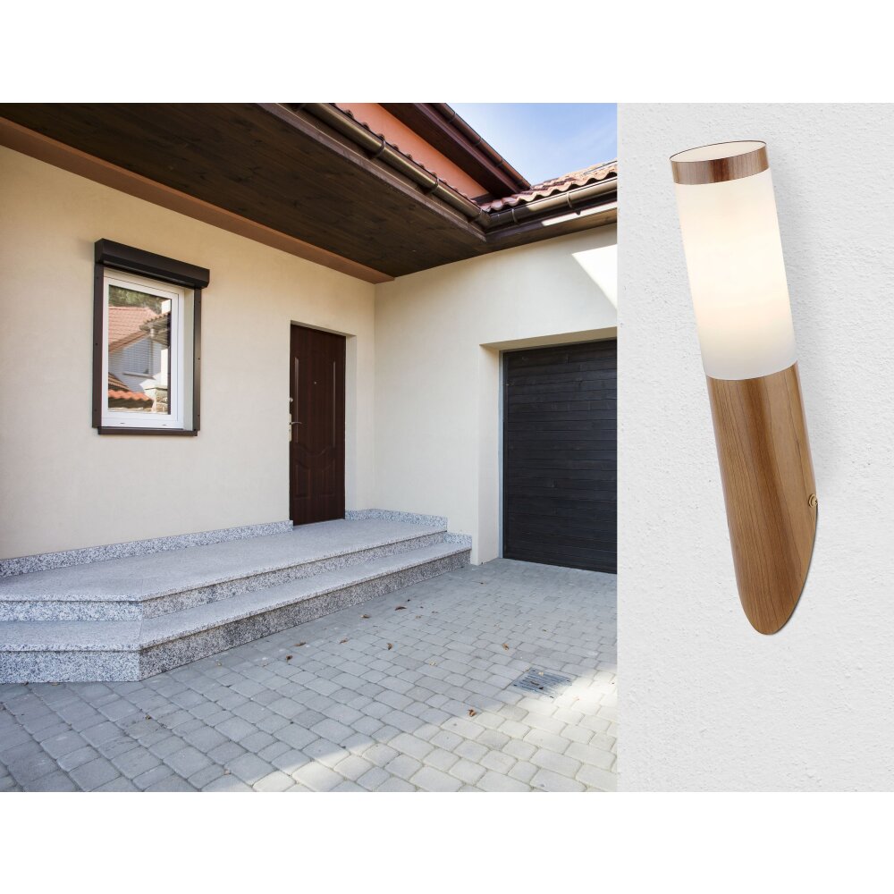 Globo BOSTON Aplique para exterior Color madera, 1 luz main product photo