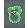 Trio-Leuchten Winona Lámpara de Techo LED Negro, 2 luces, Mando a distancia, Cambia de color