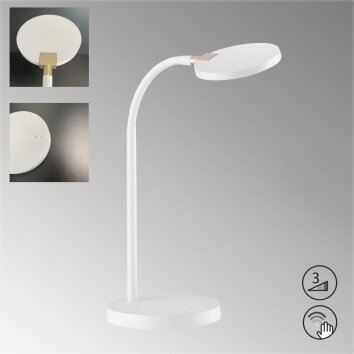 Fischer-Honsel Luna Lámpara de mesa LED Blanca, 1 luz