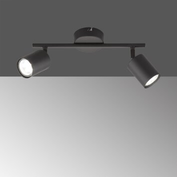 Fischer-Honsel Vano Lámpara de Techo Negro, 2 luces