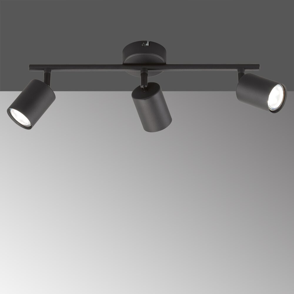 Fischer-Honsel Vano Lámpara de Techo Negro, 3 luces main product photo