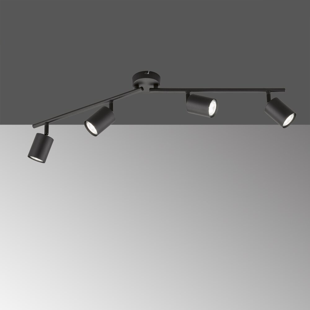 Fischer-Honsel Vano Lámpara de Techo Negro, 4 luces main product photo