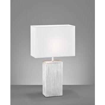 Fischer-Honsel Flens Lámpara de mesa Plata, 1 luz