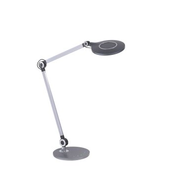 Leuchten-Direkt NIKLAS Lámpara de mesa LED Negro, Plata, 1 luz