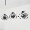 Uarau Lámpara Colgante Negro, 3 luces