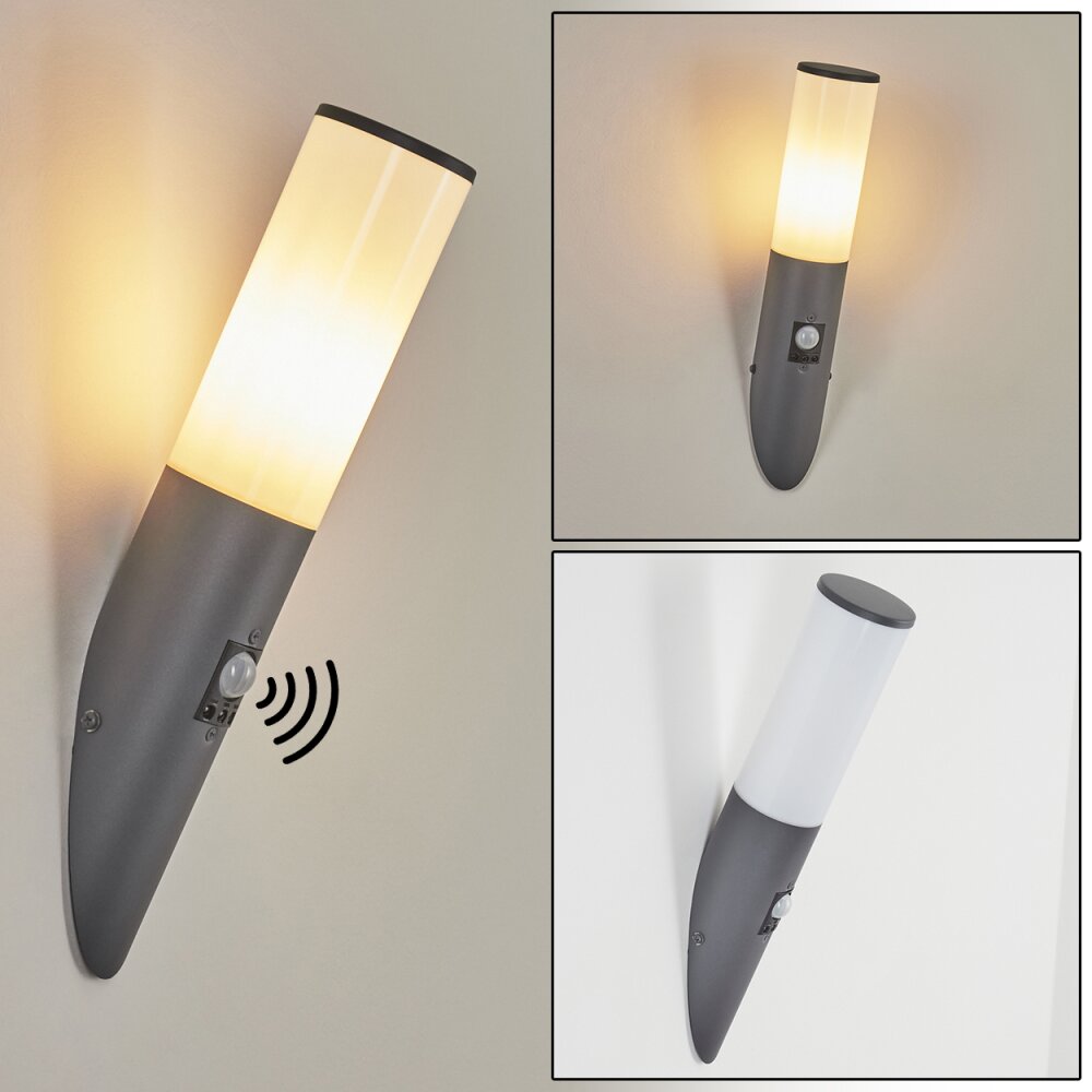 Caserta Aplique para exterior Antracita, 1 luz, Sensor de movimiento main product photo