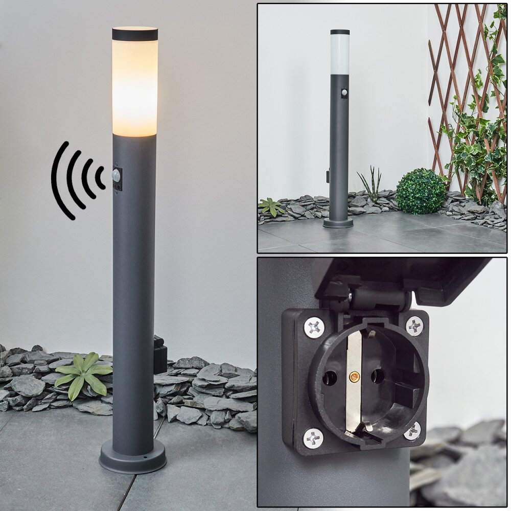 Sessa Poste de Jardín Antracita, 1 luz, Sensor de movimiento main product photo