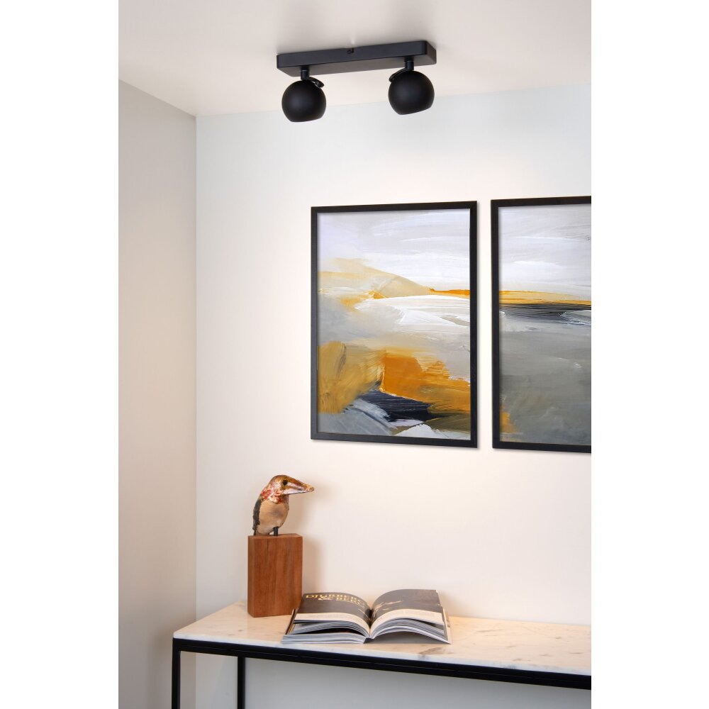Lucide FAVORI Lámpara de Techo Negro, 2 luces main product photo