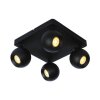 Lucide FAVORI Lámpara de Techo Negro, 4 luces