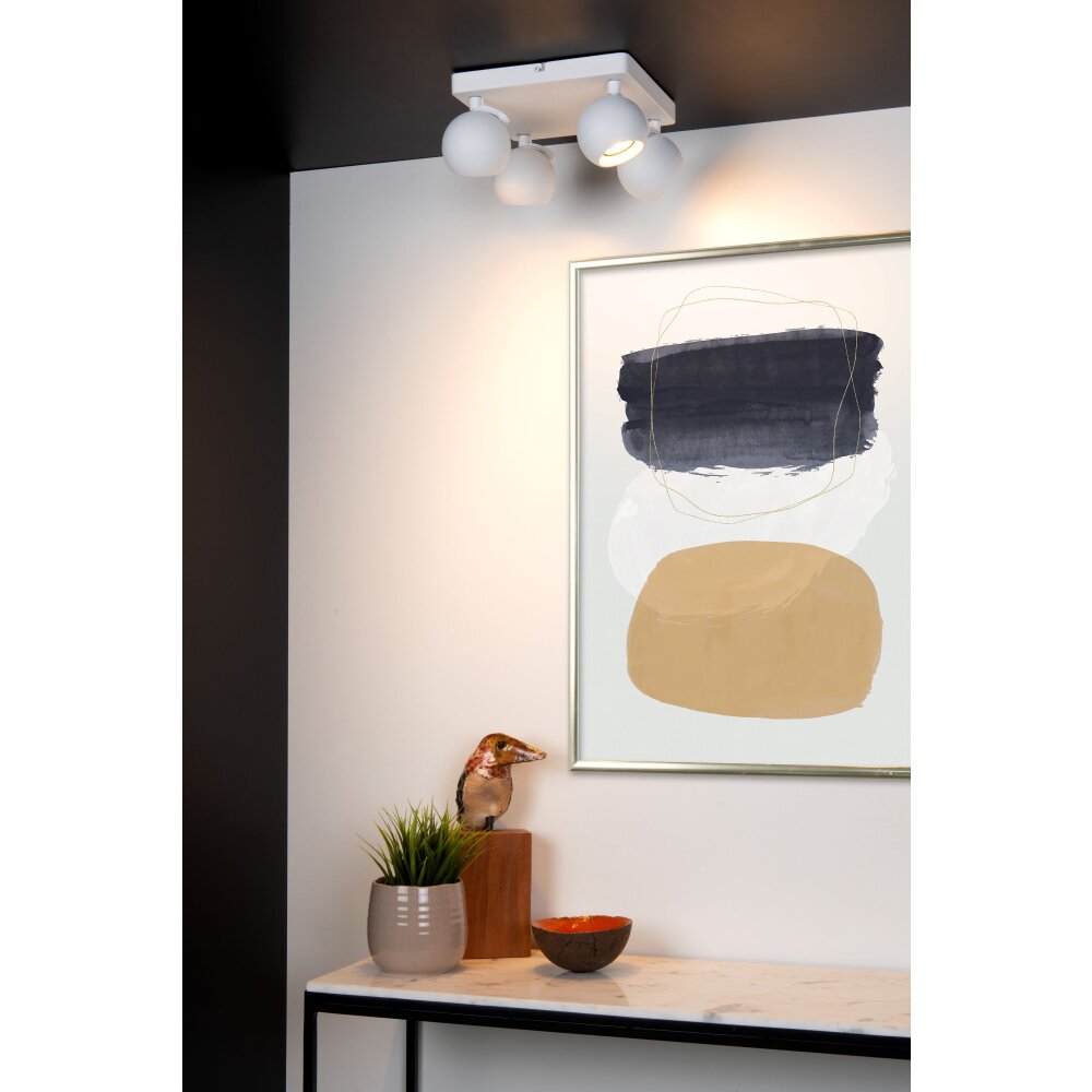 Lucide FAVORI Lámpara de Techo Blanca, 4 luces main product photo