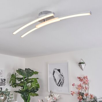 Mohlin Lámpara de Techo LED Níquel-mate, 3 luces