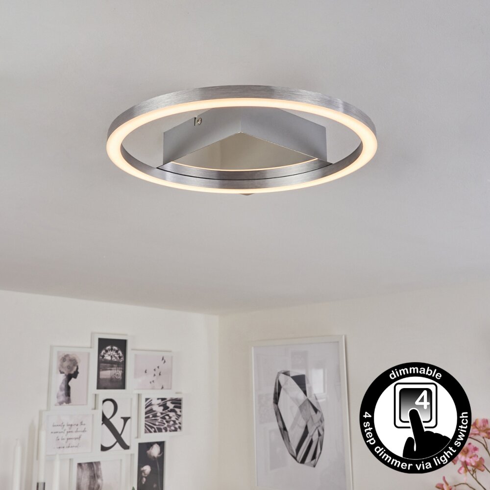 Buren Lámpara de Techo LED Níquel-mate, 1 luz main product photo