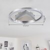 Buren Lámpara de Techo LED Níquel-mate, 1 luz