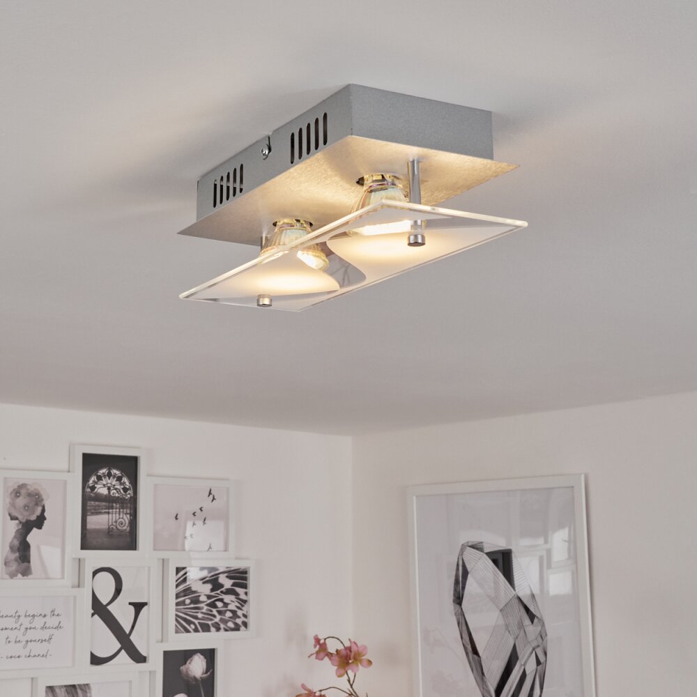 Liestal Lámpara de Techo LED Níquel-mate, 2 luces main product photo