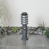 Tunes Poste de Jardín Antracita, 1 luz, Sensor de movimiento