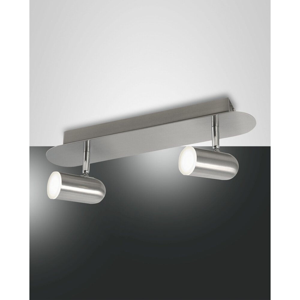 Fabas Luce Spotty Lámpara de Techo LED Níquel-mate, 2 luces main product photo