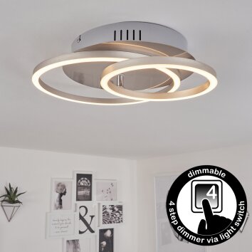 Mohlin Lámpara de Techo LED Níquel-mate, 1 luz