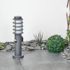 Tunes Poste de Jardín Antracita, 1 luz, Sensor de movimiento