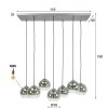 Eidanger Lámpara Colgante Plata Antigua, 7 luces