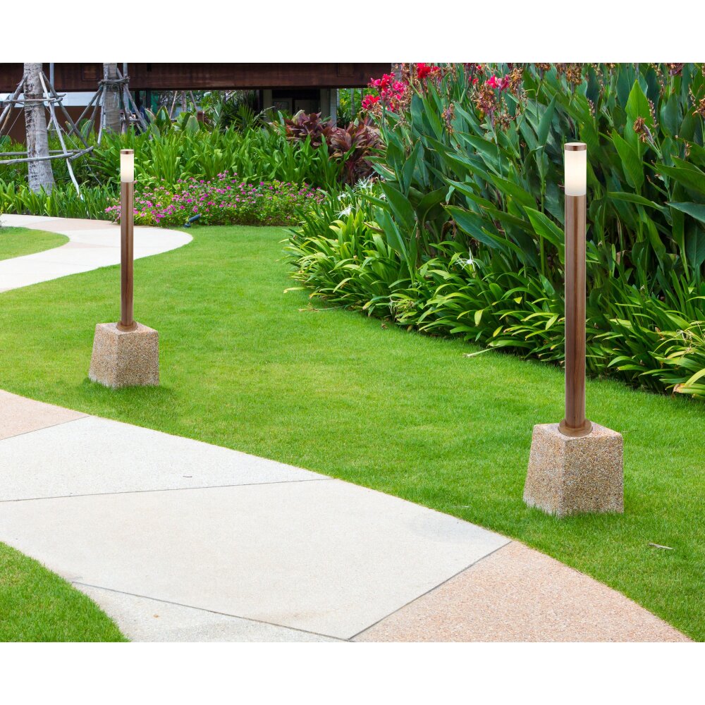 Globo BOSTON Poste de Jardín Madera oscura, 1 luz main product photo