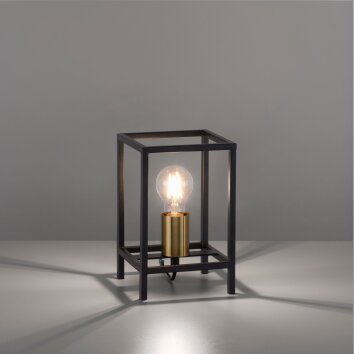 Leuchten-Direkt FABIO Lámpara de mesa Latón, Negro, 1 luz