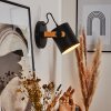 Rebbenas Aplique Crudo, Negro, 1 luz