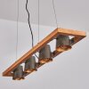 Gressot Lámpara Colgante Antiguo, Crudo, Níquel-mate, 4 luces