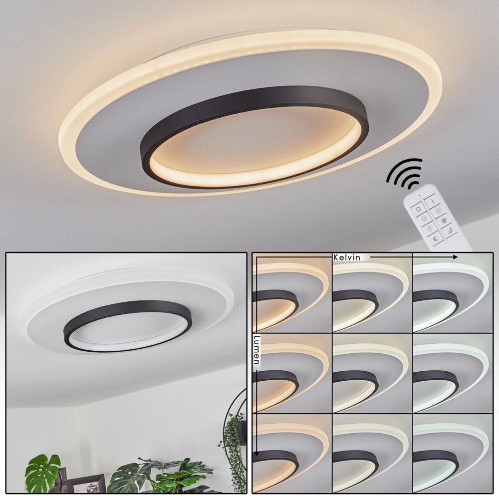 Andelfingen Lámpara de Techo LED Blanca, 1 luz, Mando a distancia main product photo