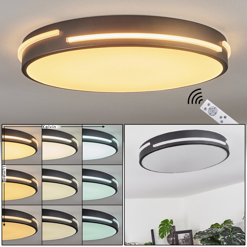 Seewen Lámpara de Techo LED Negro, Blanca, 1 luz, Mando a distancia main product photo
