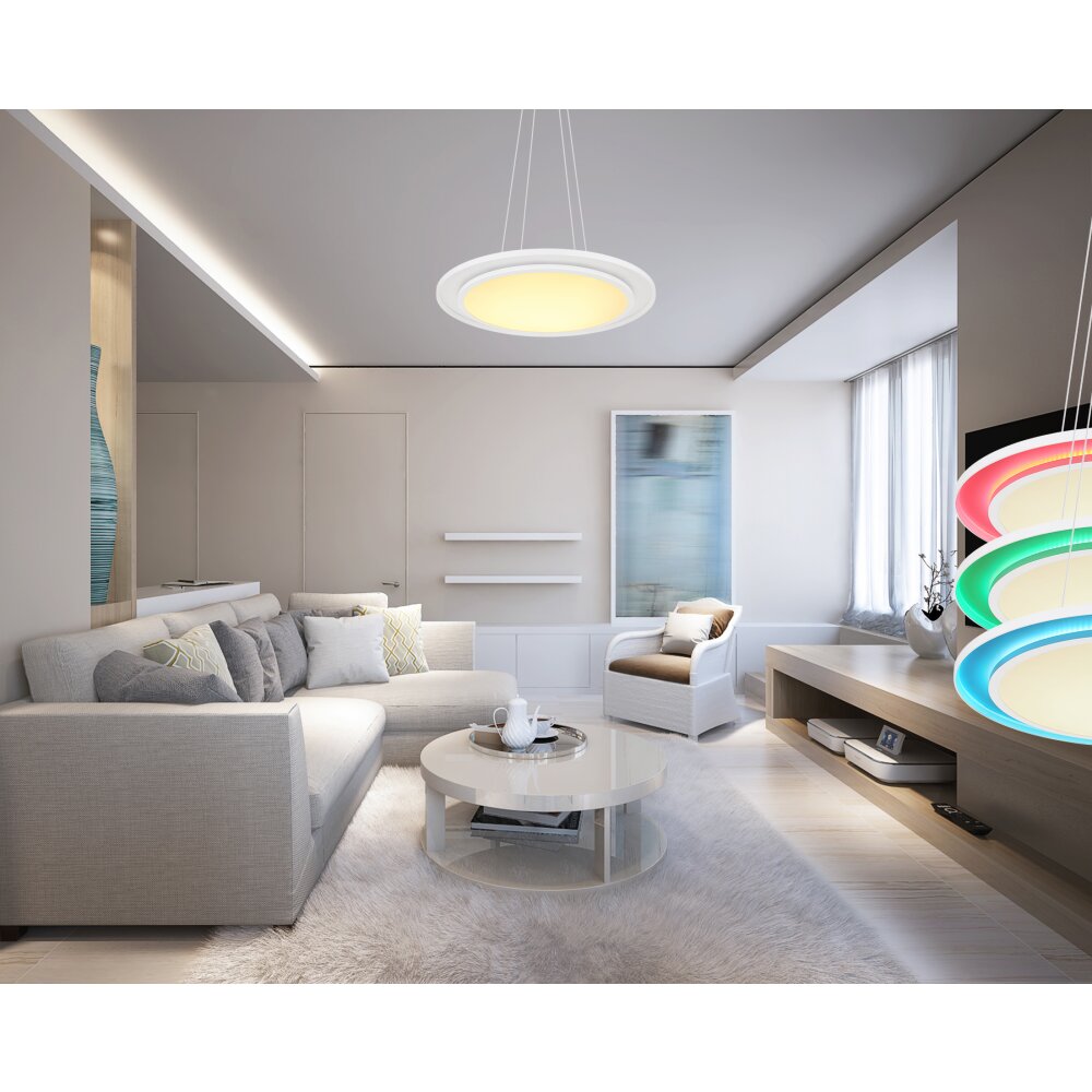 Globo MURPHY Lámpara Colgante LED Blanca, 1 luz, Mando a distancia, Cambia de color main product photo