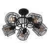 Globo AUGUSTIN Lámpara de Techo Negro, 5 luces