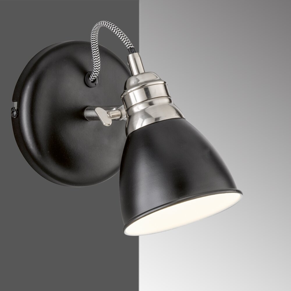 Fischer-Honsel Wales Aplique Negro, 1 luz main product photo