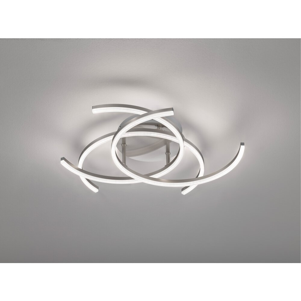Fischer-Honsel Visby Lámpara de Techo LED Níquel-mate, 3 luces, Mando a distancia main product photo