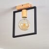 Bergo Lámpara de Techo Color madera, Crudo, Negro, 1 luz