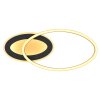 Globo SILLA Lámpara de Techo LED dorado, Negro, 1 luz, Mando a distancia