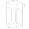 LCD Kisselbach Aplique para exterior LED Negro, 1 luz