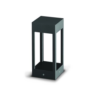 LCD Kisselbach Poste de Jardín LED Negro, 1 luz