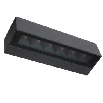 LCD Luisenfels Aplique para exterior LED Negro, 2 luces