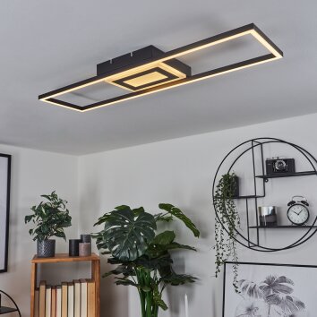 Taleta Lámpara de Techo LED Negro, Blanca, 1 luz
