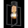 Globo MARCELLUS Lámpara de Techo Madera clara, Negro, 1 luz