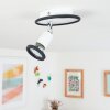 Cabri Lámpara de Techo LED Cromo, Negro, Blanca, 1 luz