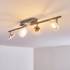 Marsen Lámpara de Techo LED Níquel-mate, 4 luces, Mando a distancia, Cambia de color