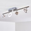 Marsen Lámpara de Techo LED Níquel-mate, 4 luces, Mando a distancia, Cambia de color