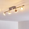 Marsen Lámpara de Techo LED Níquel-mate, 4 luces, Mando a distancia, Cambia de color