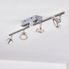 Marsen Lámpara de Techo LED Níquel-mate, 4 luces, Mando a distancia, Cambia de color
