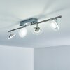 Marsen Lámpara de Techo LED Níquel-mate, 4 luces, Mando a distancia, Cambia de color