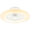 Globo TRAVO Ventilador de techo LED Blanca, 1 luz, Mando a distancia