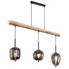 Globo BLACKY Lámpara Colgante Crudo, Negro, 3 luces